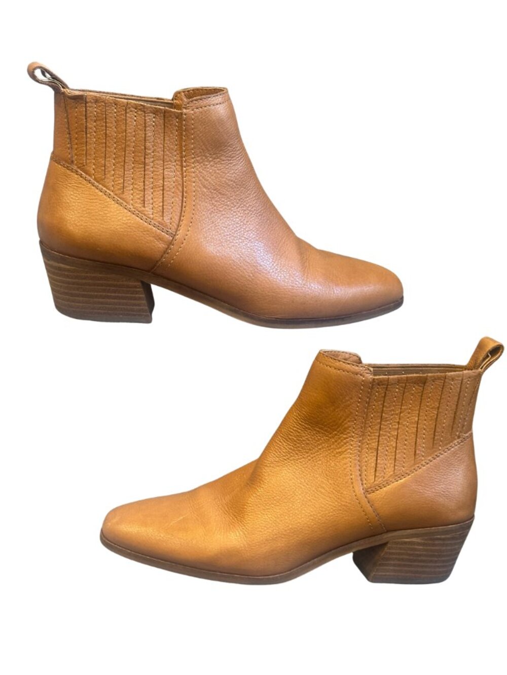 Lucky Brand Camel Brown Block Heel Fall Ankle Boot - Women’s Size 9.5
